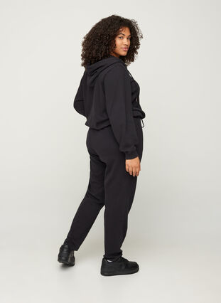 Lockere Sweatpants aus 100% Baumwolle, Black, Model image number 0