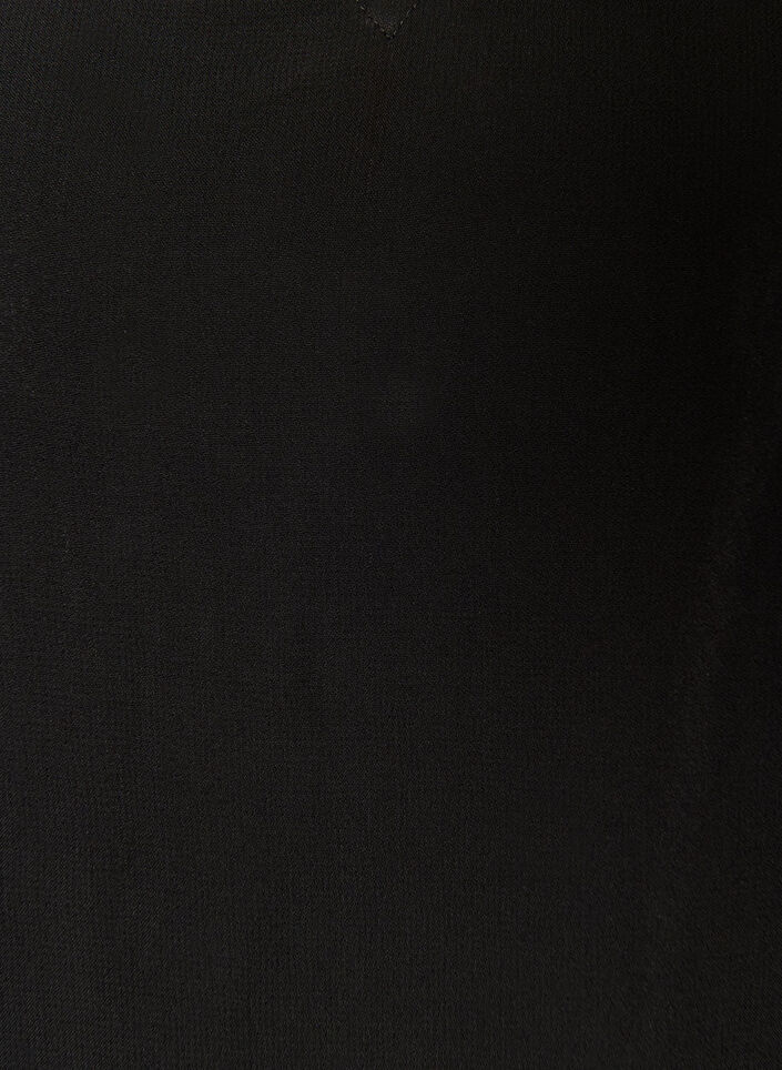 Kleid aus Viskose mit R&uuml;schen und transparenten &Auml;rmeln, Schwarz, Packshot image number 2