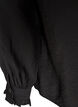 Hemdbluse mit aufgestickten Blumenapplikationen, Schwarz, Packshot image number 3