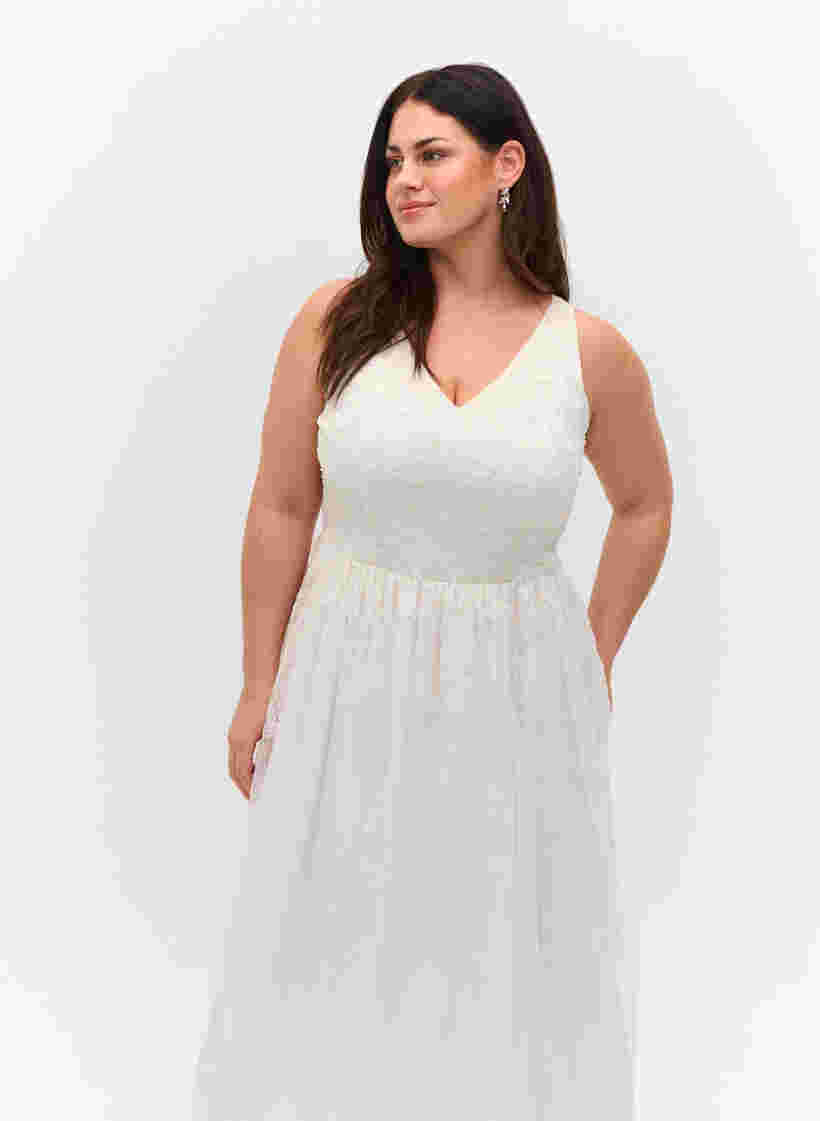 Ärmelloses Brautkleid mit V-Ausschnitt, Star White, Model image number 2