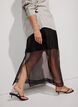 Langer Rock in Organza-Optik, Schwarz, Model image number 0