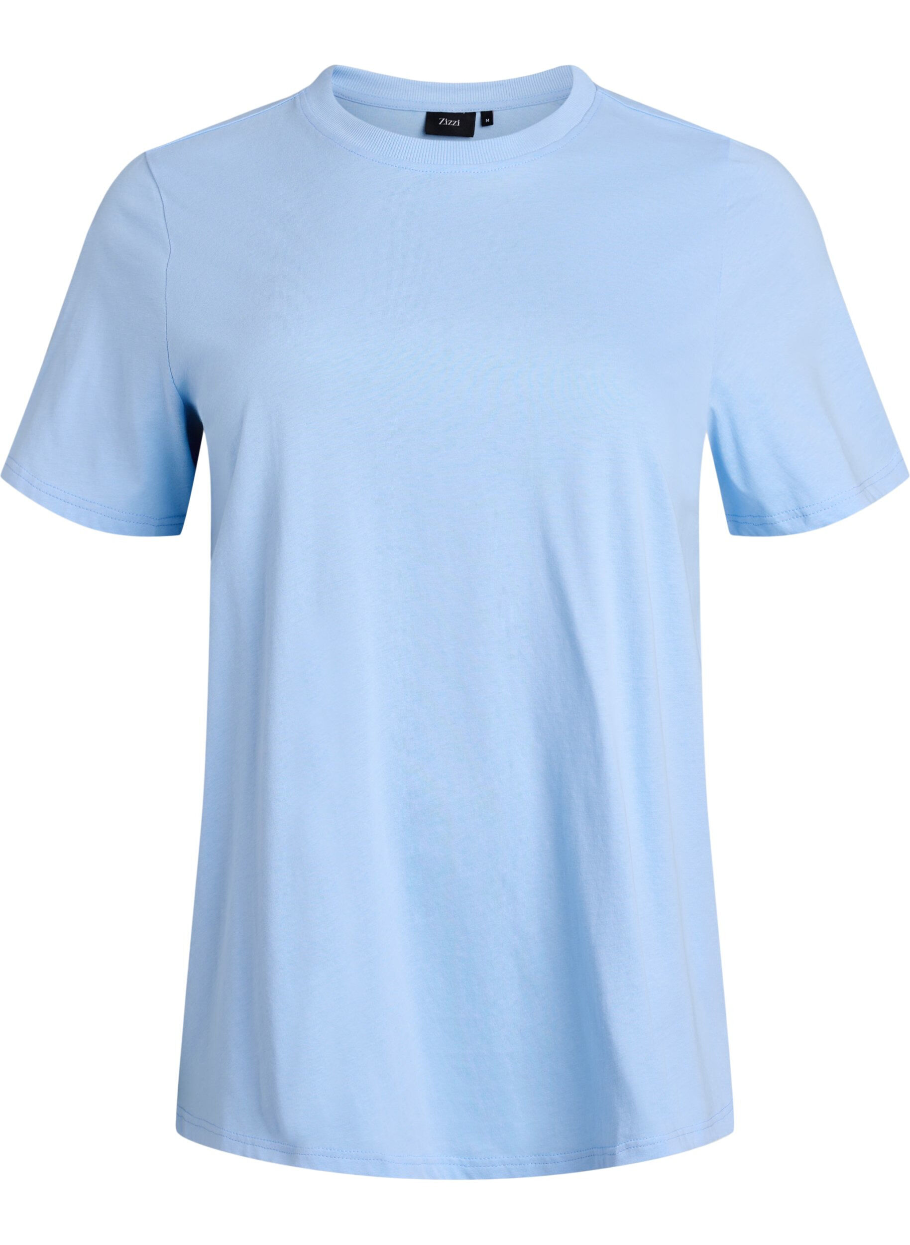 Basic-T-Shirt aus Baumwolle mit Rundhalsausschnitt