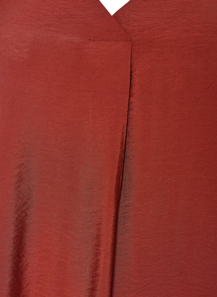 Kleid aus Viskose mit V-Ausschnitt, Rot, Packshot image number 2