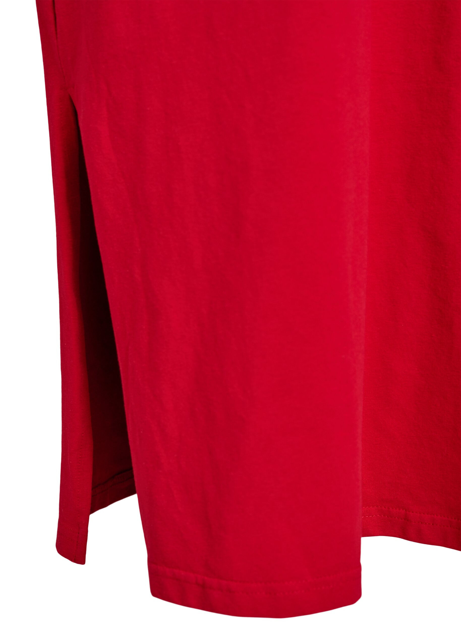 ZizziMidi-T-Shirtkleid mit V-Ausschnitt, Rot, Packshot image number 3