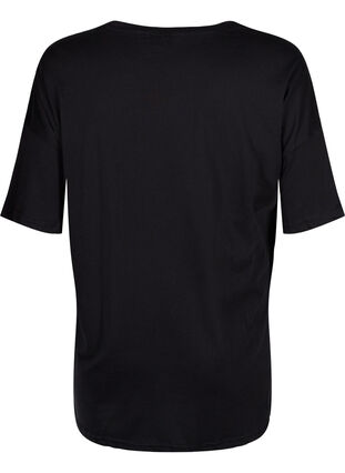 Baumwoll-T-Shirt mit Print, Black/Dubarry, Packshot image number 1