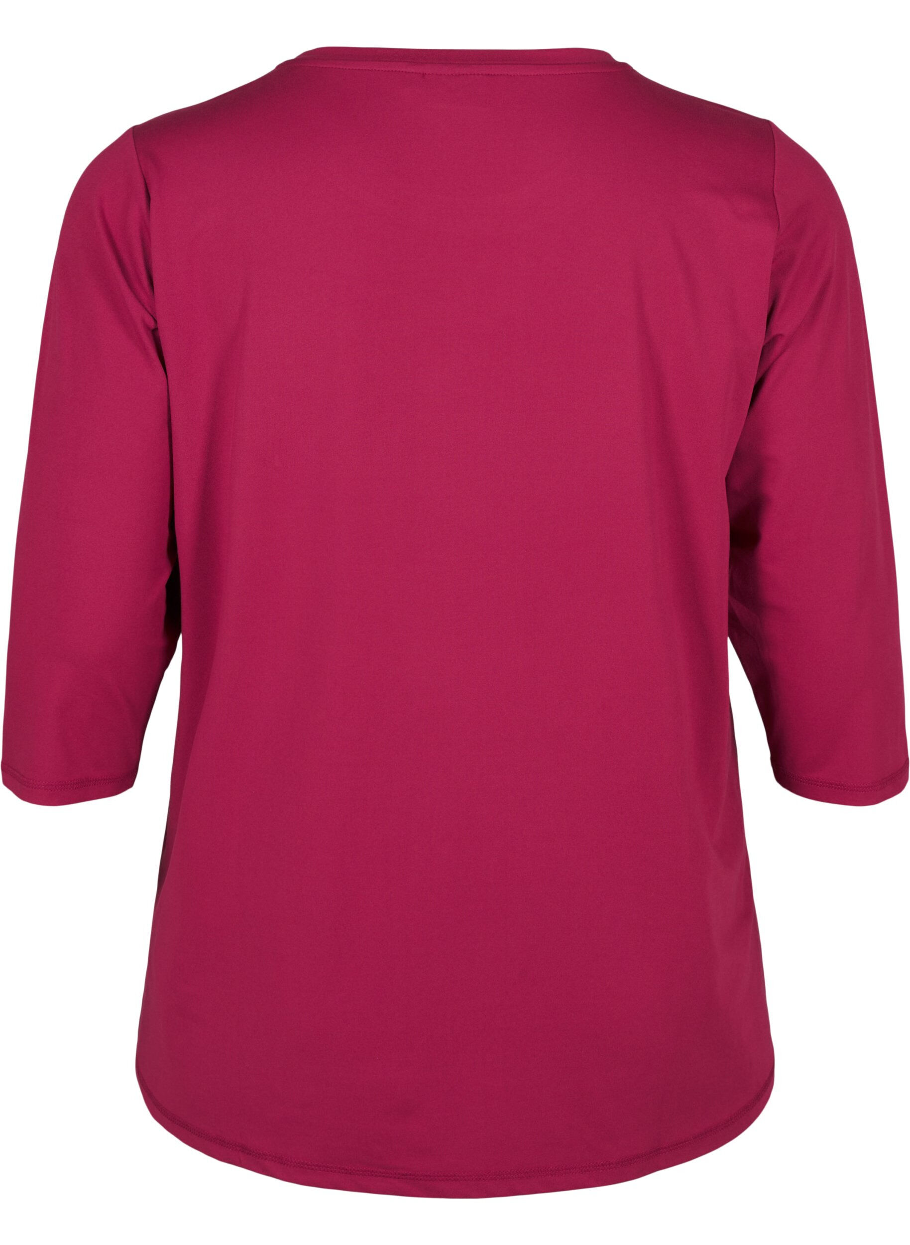 Zizzi Trainingsbluse mit 3/4 &Auml;rmeln, Rot, Packshot image number 1