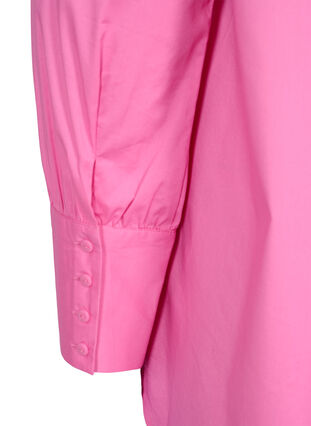 Langarm-Hemdbluse mit hohen Manschetten, Aurora Pink, Packshot image number 2