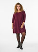 Kurz geschnittenes A-Linien Kleid aus Webstoff mit 3/4 &Auml;rmeln, Rot, Model image number 1