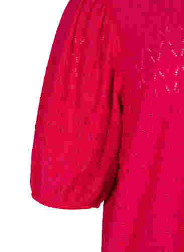 Kleid mit Strukturmuster und Ballonärmeln, Love Potion, Packshot image number 3