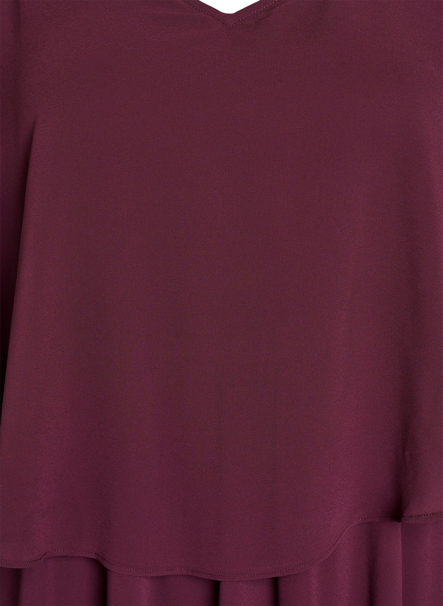 ZizziKurz&auml;rmeliges Maxikleid in A-Linie, Rot, Packshot image number 2