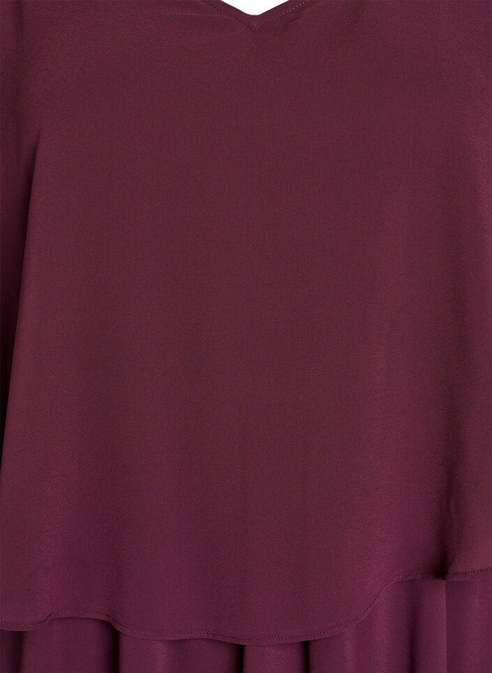 Kurz&auml;rmeliges Maxikleid in A-Linie, Rot, Packshot image number 2