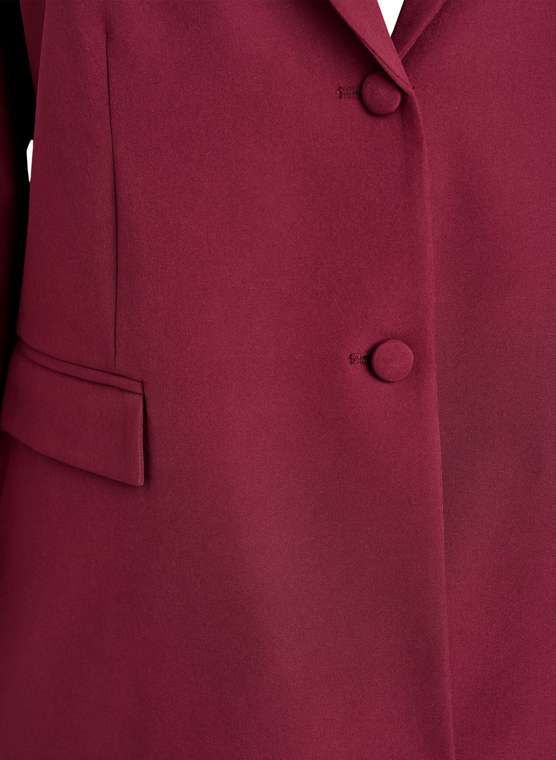 ZizziKlassischer Blazer mit Knopfverschluss, Rot, Packshot image number 2