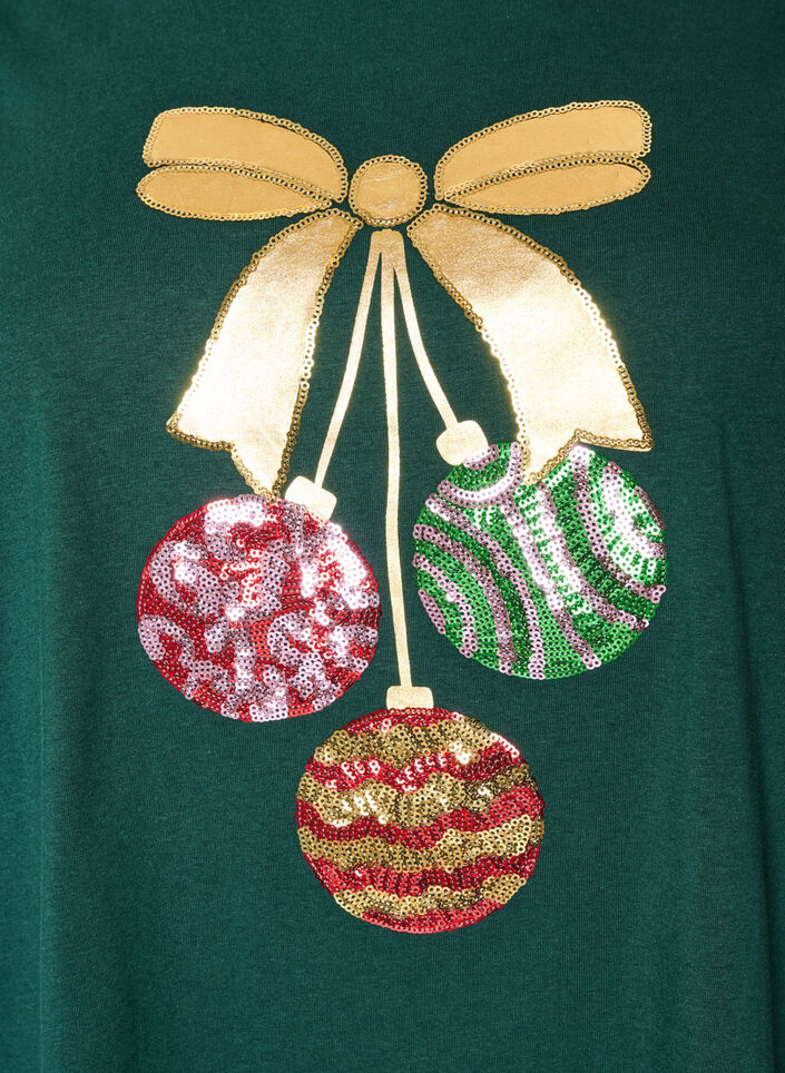 Weihnachts-T-Shirt aus Bio-Baumwolle, Gr&uuml;n, Packshot image number 2