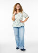 Bluse mit Print und 1/2-&Auml;rmeln, Wei&szlig;, Model image number 1