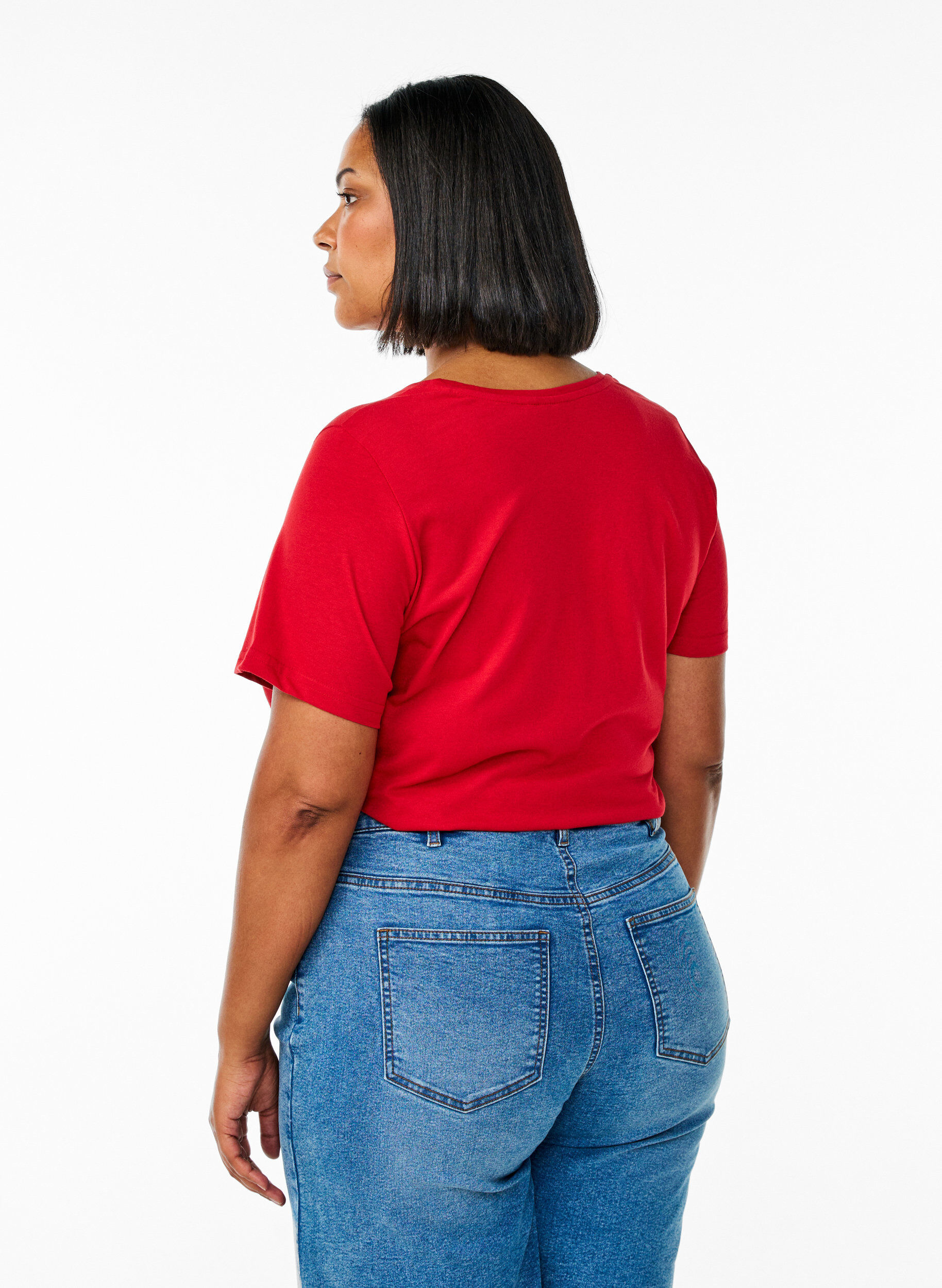 ZizziFLASH - T-Shirt mit Print, Rot, Model image number 2