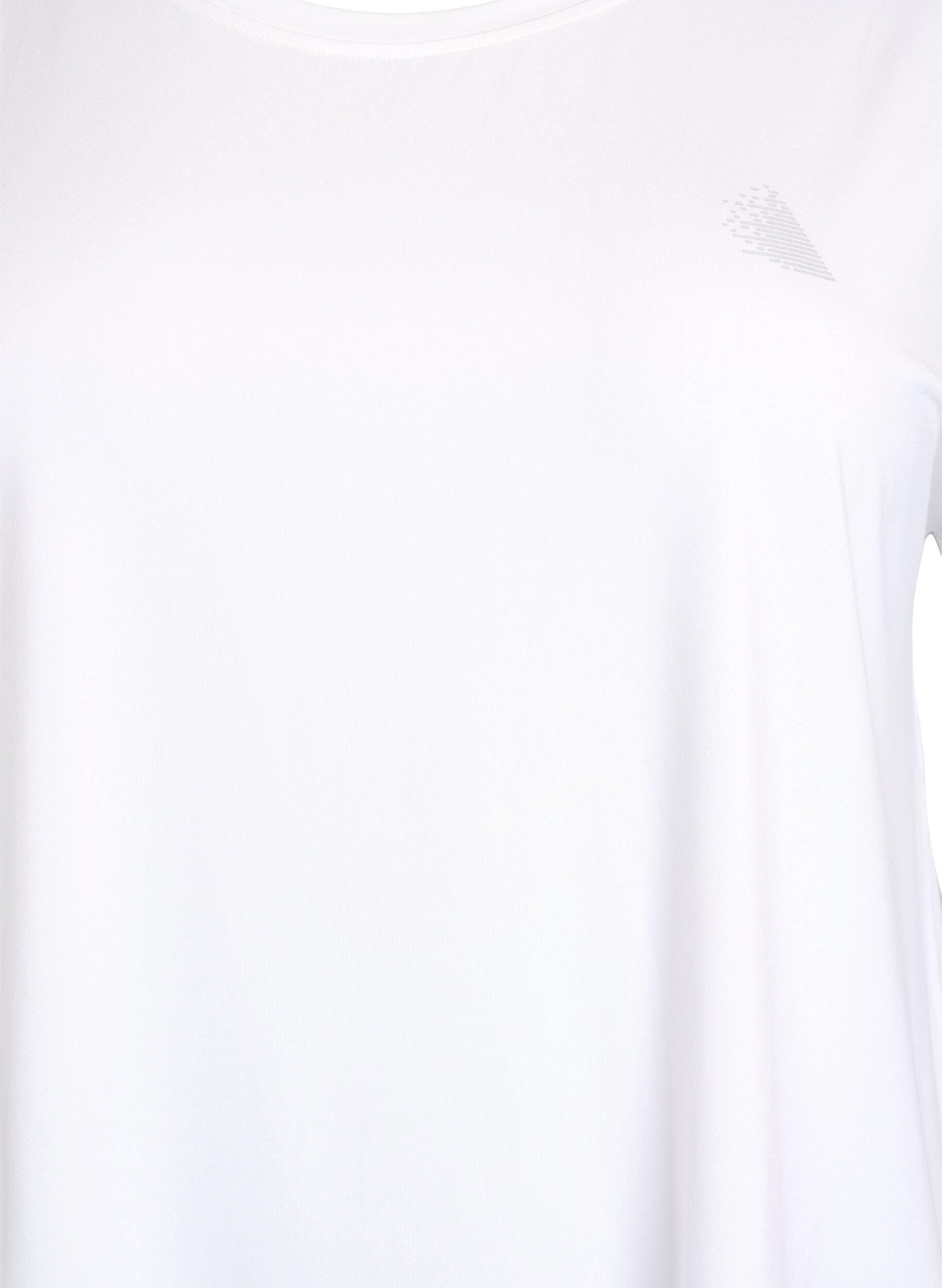 ZizziUnifarbenes T-Shirt f&uuml;rs Training, Wei&szlig;, Packshot image number 2