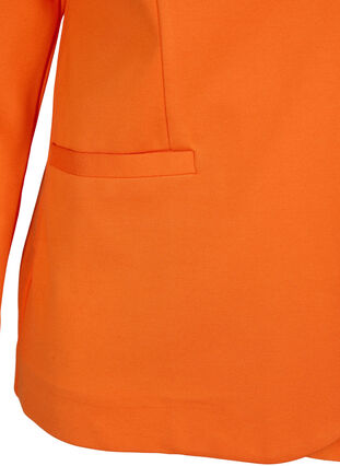 Schlichter Blazer mit Knopf und Dekorationstaschen, Mandarin Orange, Packshot image number 3