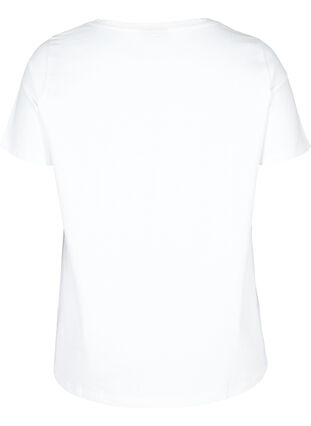 Baumwoll T-Shirt mit Nieten, Bright White, Packshot image number 1