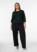 Bluse mit vertikaler Struktur und Glitzerfaden, Gr&uuml;n, Model image number 1