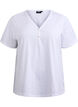 T-Shirt mit Knopfleiste, Wei&szlig;, Packshot image number 0