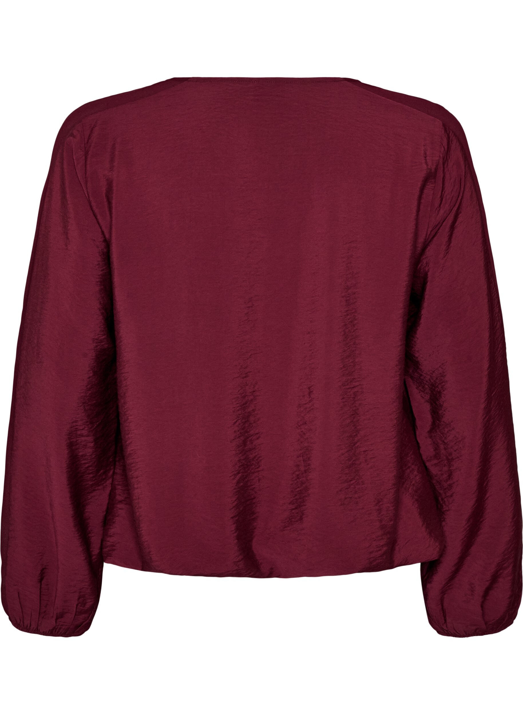 ZizziBluse mit Balloneffekt und Chiffondetails, Rot, Packshot image number 1
