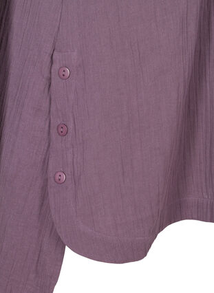 Kurzarm Tunika aus Baumwolle, Vintage Violet, Packshot image number 3