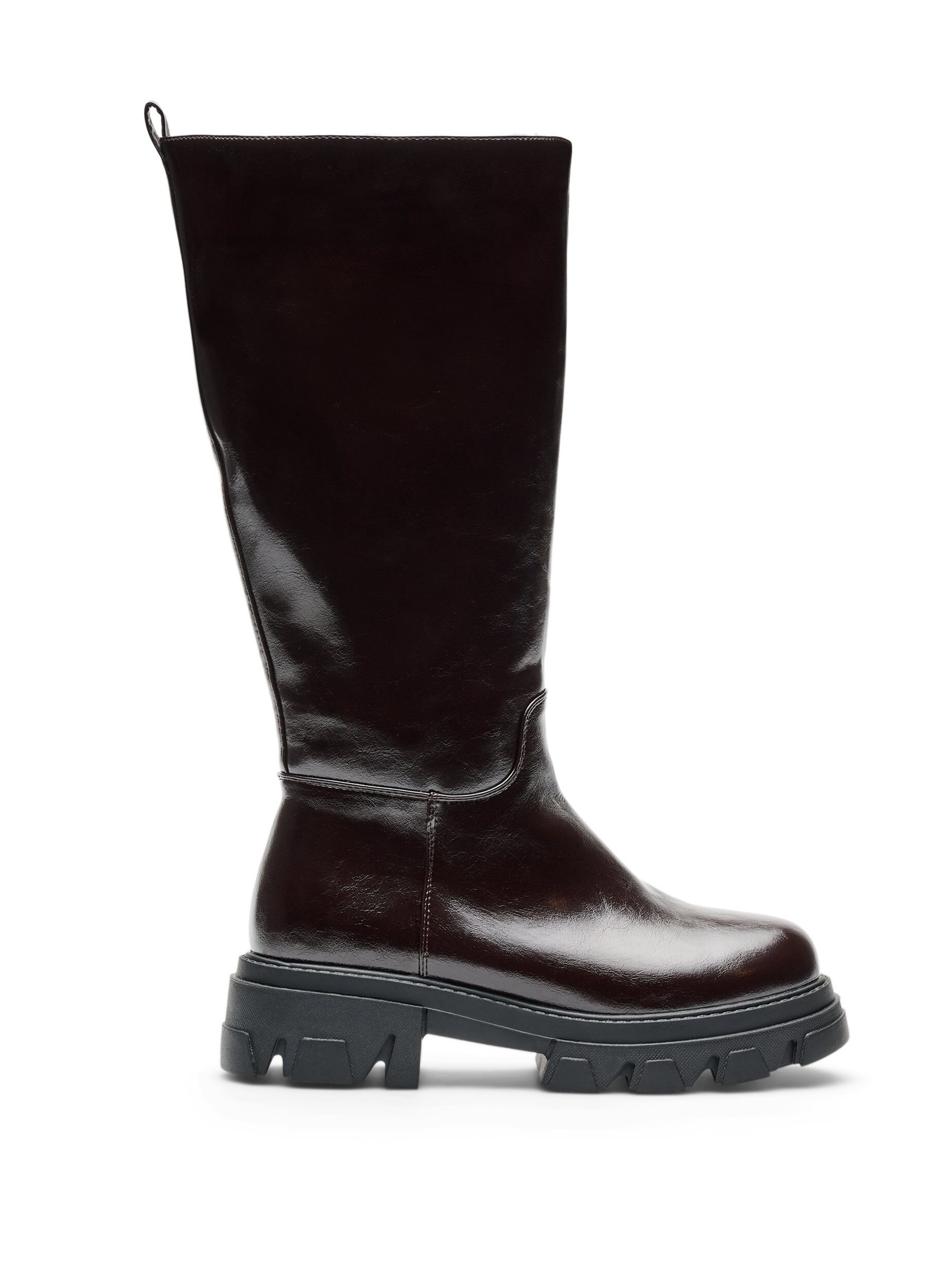 Langschaftstiefel mit leichter Knitteroptik