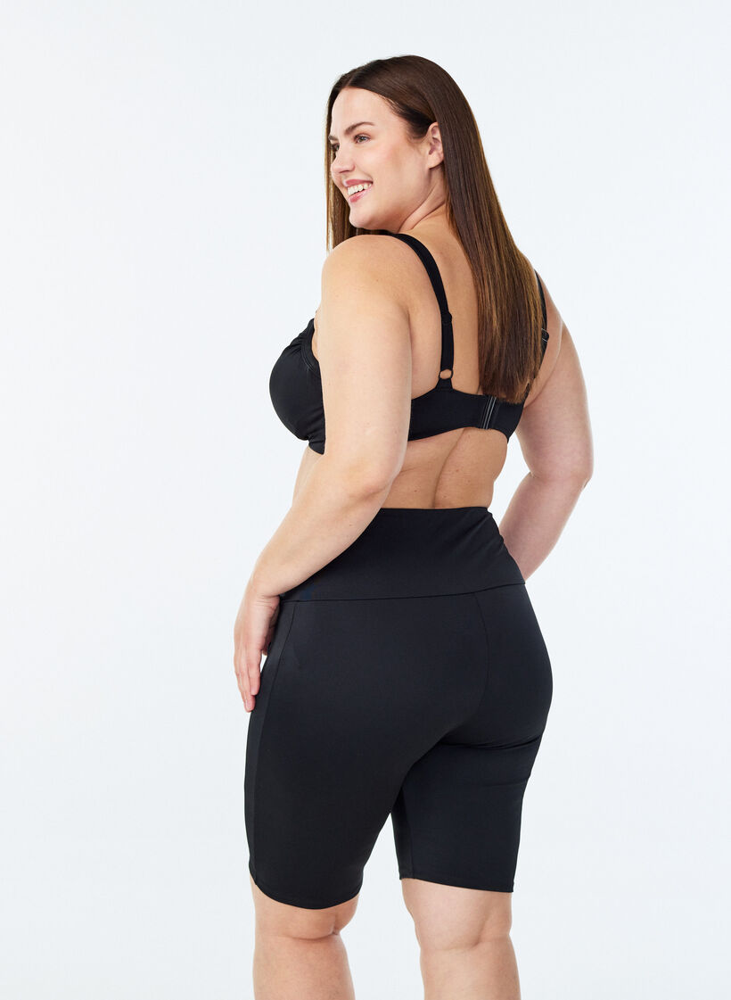 Lange Badeshorts, Schwarz, Model image number 2