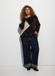 Strick mit Harlekinmuster, Schwarz, Model image number 1