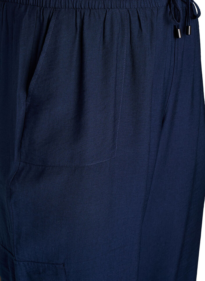 Cargohose mit hoher Taille, Blau, Packshot image number 2