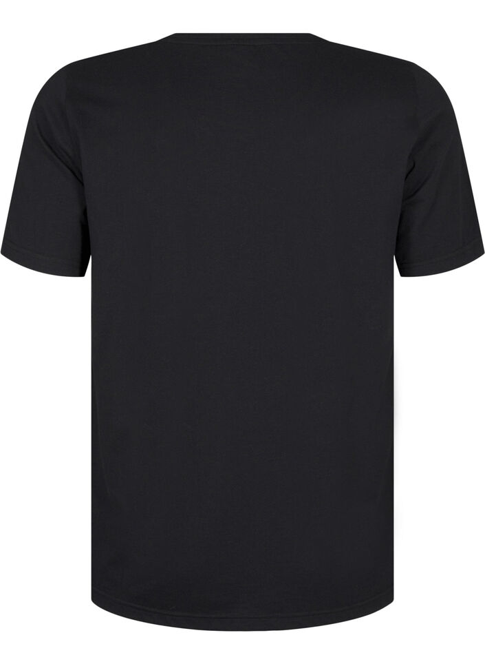 FLASH - T-Shirt mit Motiv, Black R. Gold Flower, Packshot image number 1