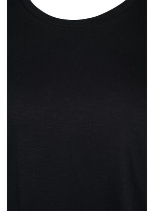 2er-Pack basic T-Shirts aus Baumwolle, Black/Black Stripe, Packshot image number 2