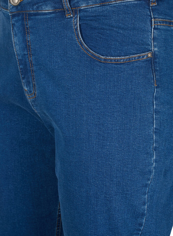 Geschnittene Vera Jeans mit geradem Schnitt, Blue Denim, Packshot image number 2