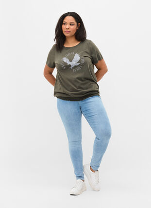 T-Shirt aus Bio-Baumwolle mit Smock, Ivy Acid Eagle AS S, Model image number 2