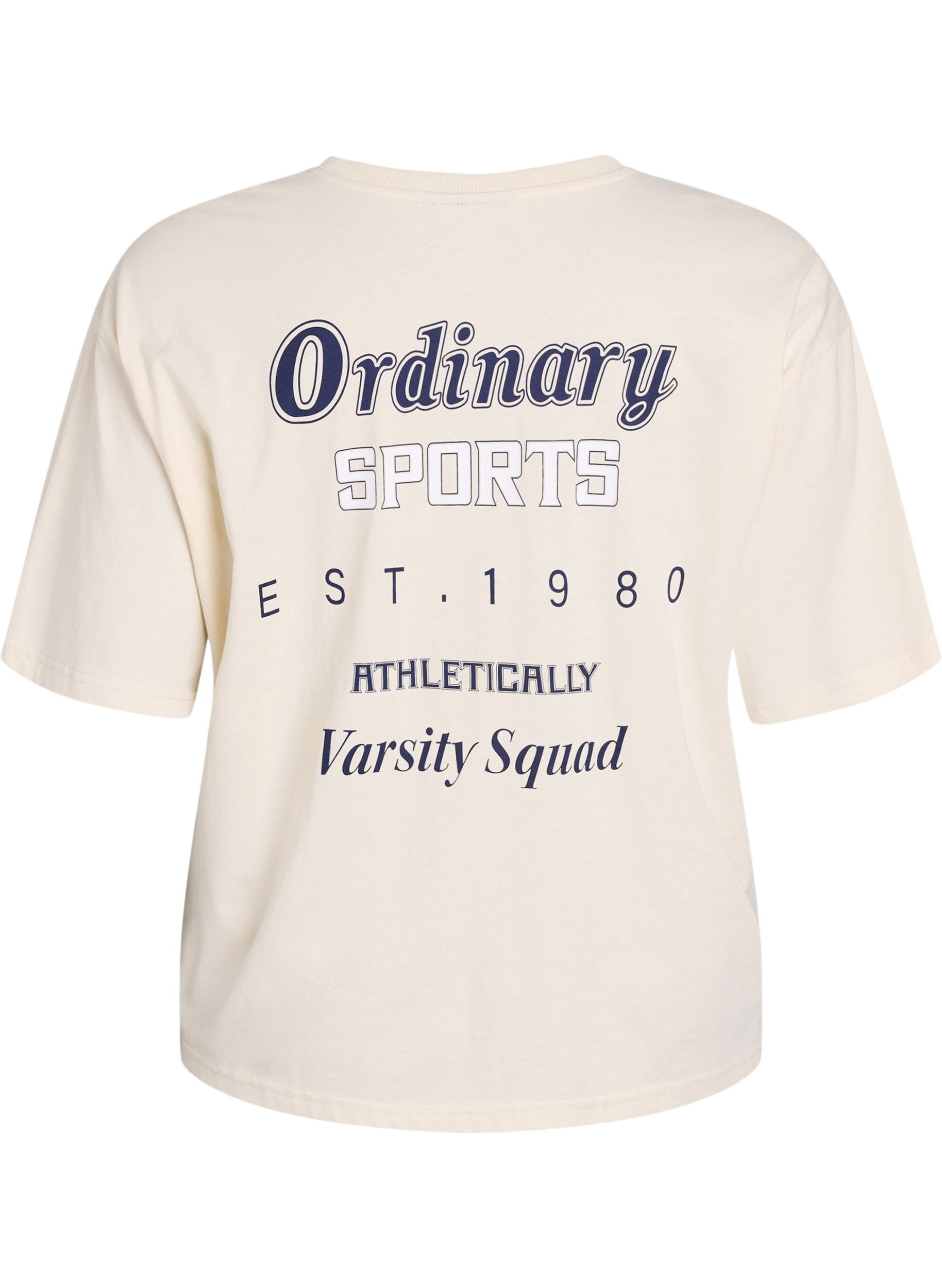 ZizziOversized T-Shirt mit R&uuml;ckenprint, Beige, Packshot image number 1