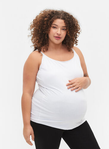 Schwangerschafts-Top mit Stillfunktion, White, Model image number 0
