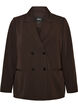 Zweireihiger Blazer mit lockerer Passform, Braun, Packshot image number 0