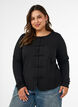 Figurbetonter Cardigan mit Knotenverschl&uuml;ssen, Schwarz, Model image number 0