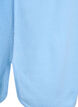 Strickbluse mit Rundhalsausschnitt und Strickmuster, Blau, Packshot image number 3