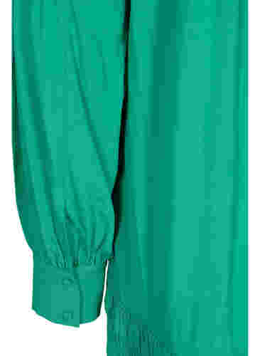 Langarm Viskosekleid mit Smockdetails, Mint, Packshot image number 3