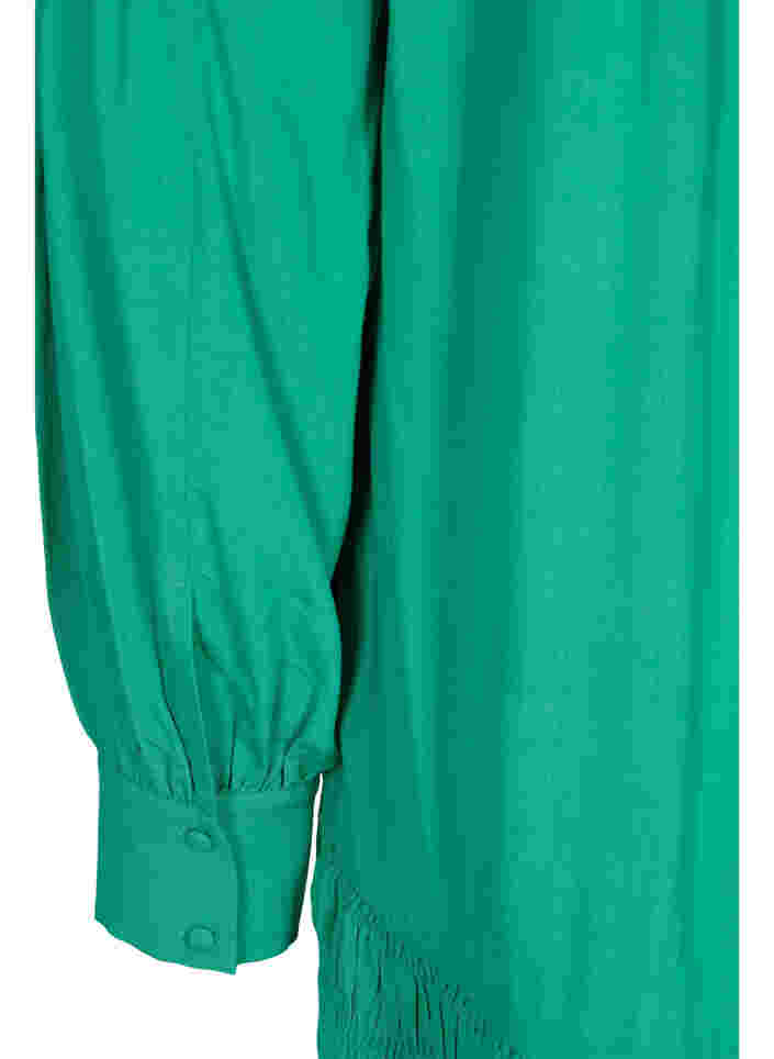 Langarm Viskosekleid mit Smockdetails, Mint, Packshot image number 3