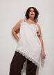 Tr&auml;gertop mit Spitze und asymmetrischem Saum, Vanille, Model image number 0