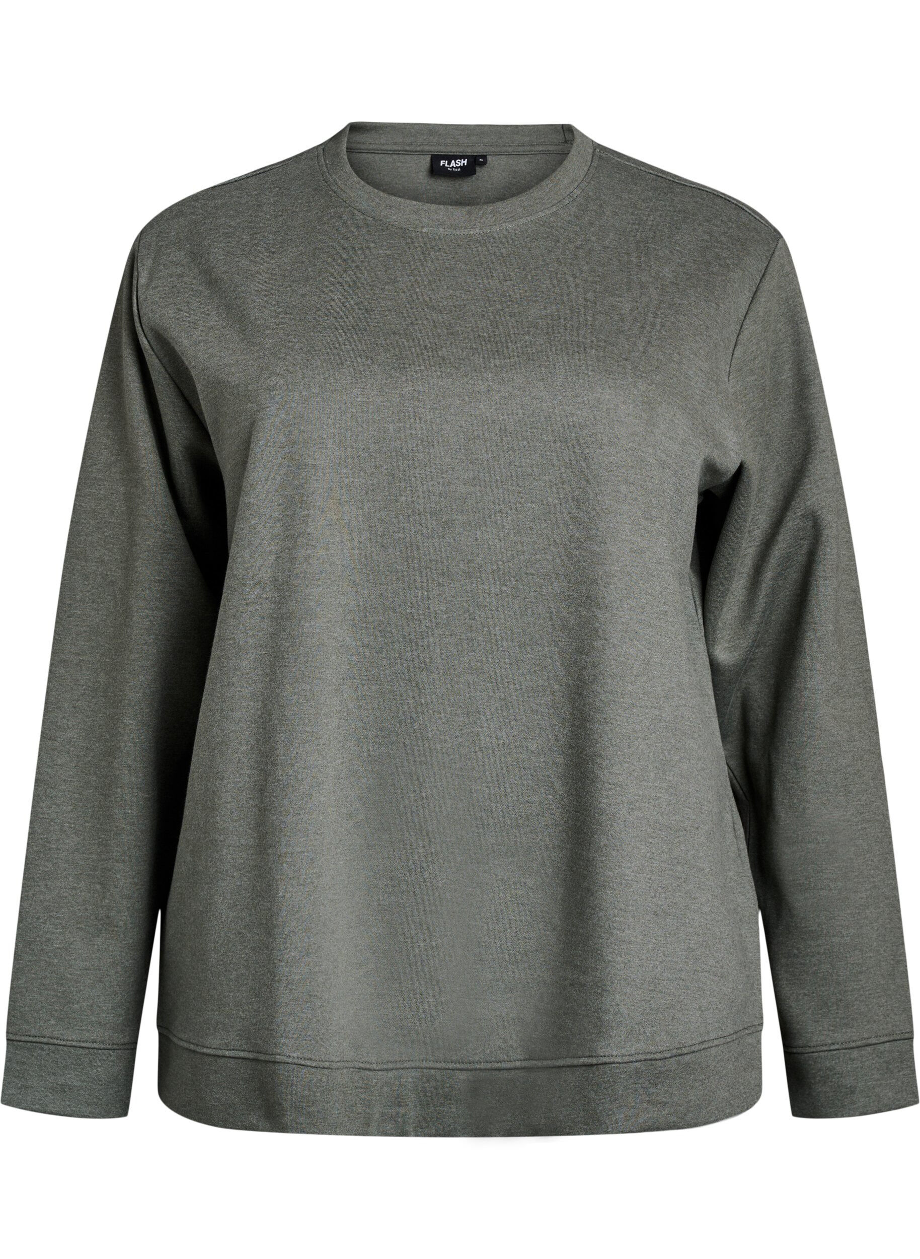 ZizziSweatshirt mit Rundhalsausschnitt, Gr&uuml;n, Packshot image number 0