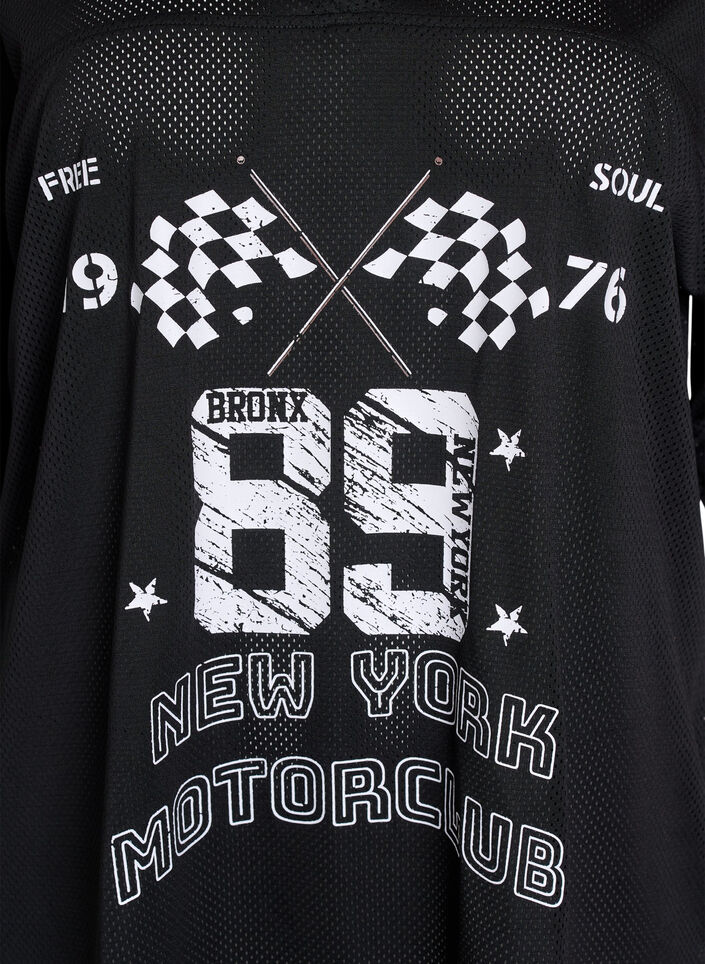 Sportliches T-Shirt mit Frontprint, Black, Packshot image number 2