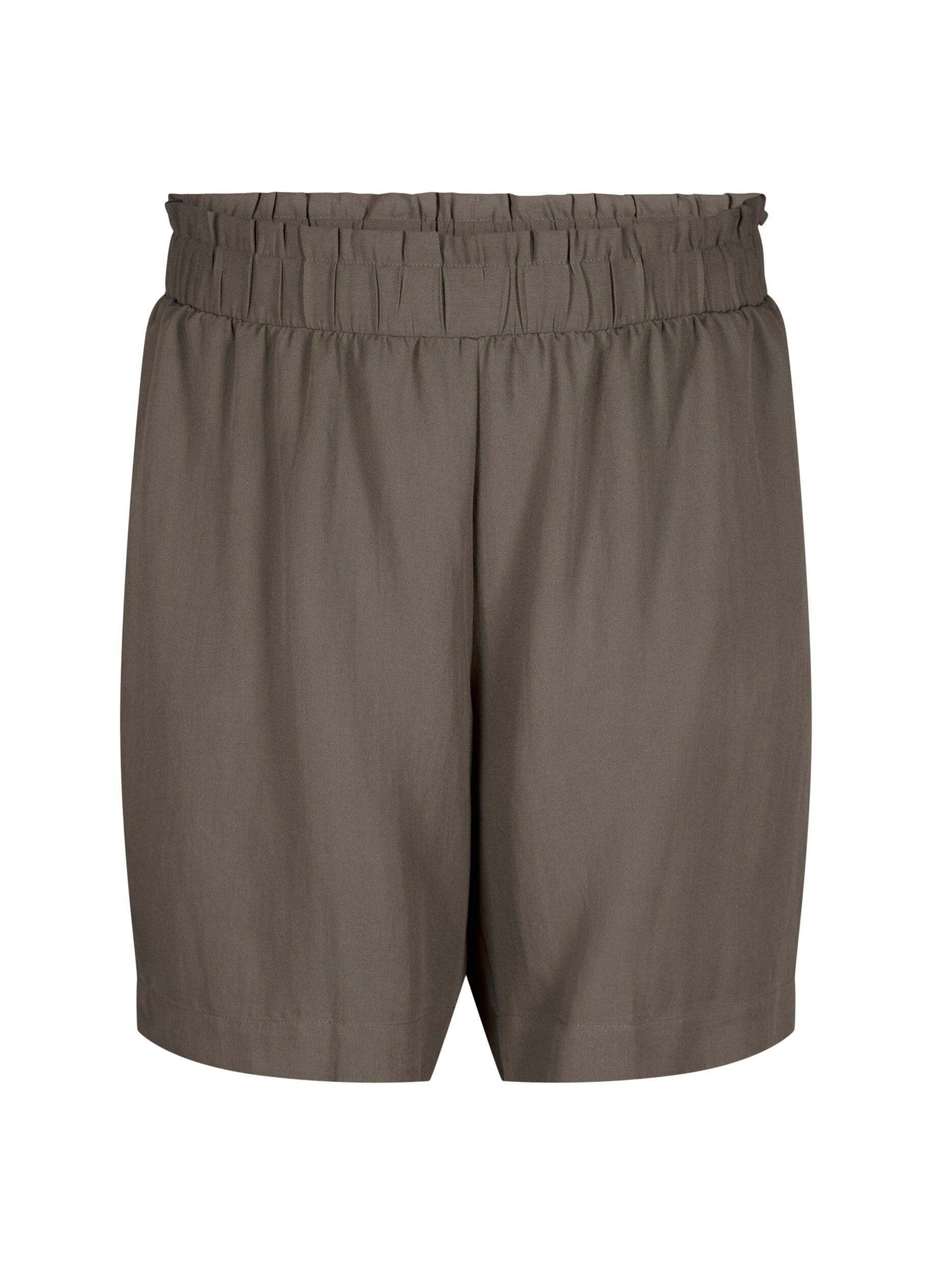 ZizziLockere kurze Hose aus Viskose, Chocolate Chip, Packshot image number 0