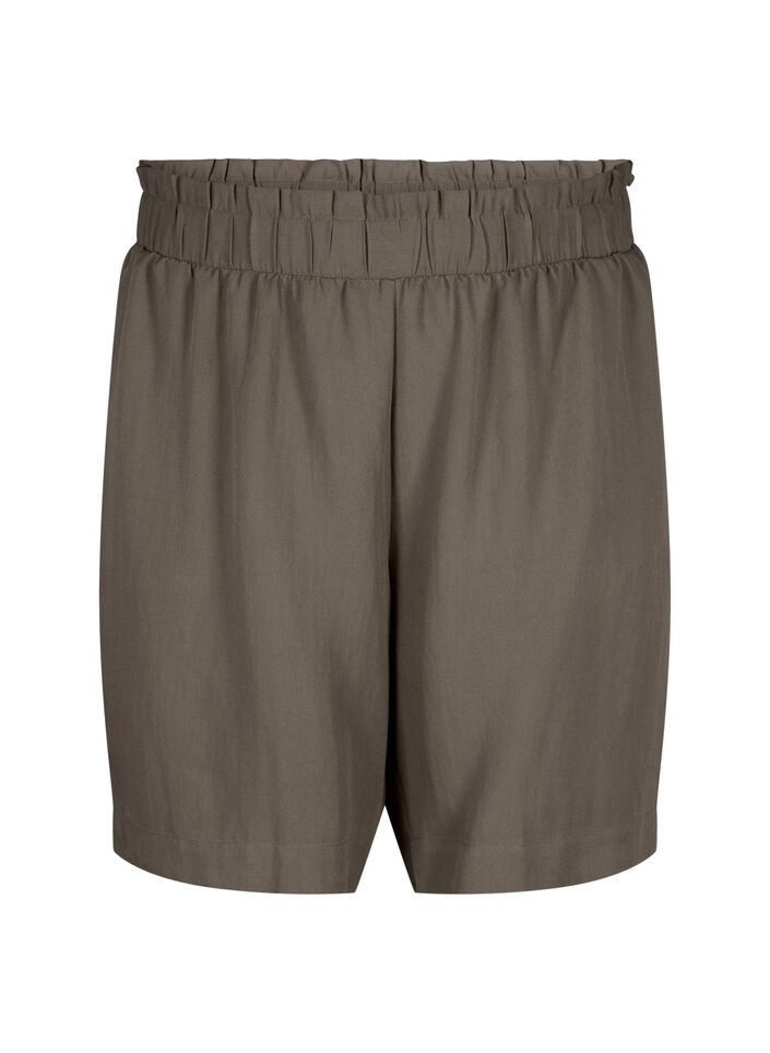 Lockere kurze Hose aus Viskose, Chocolate Chip, Packshot image number 0