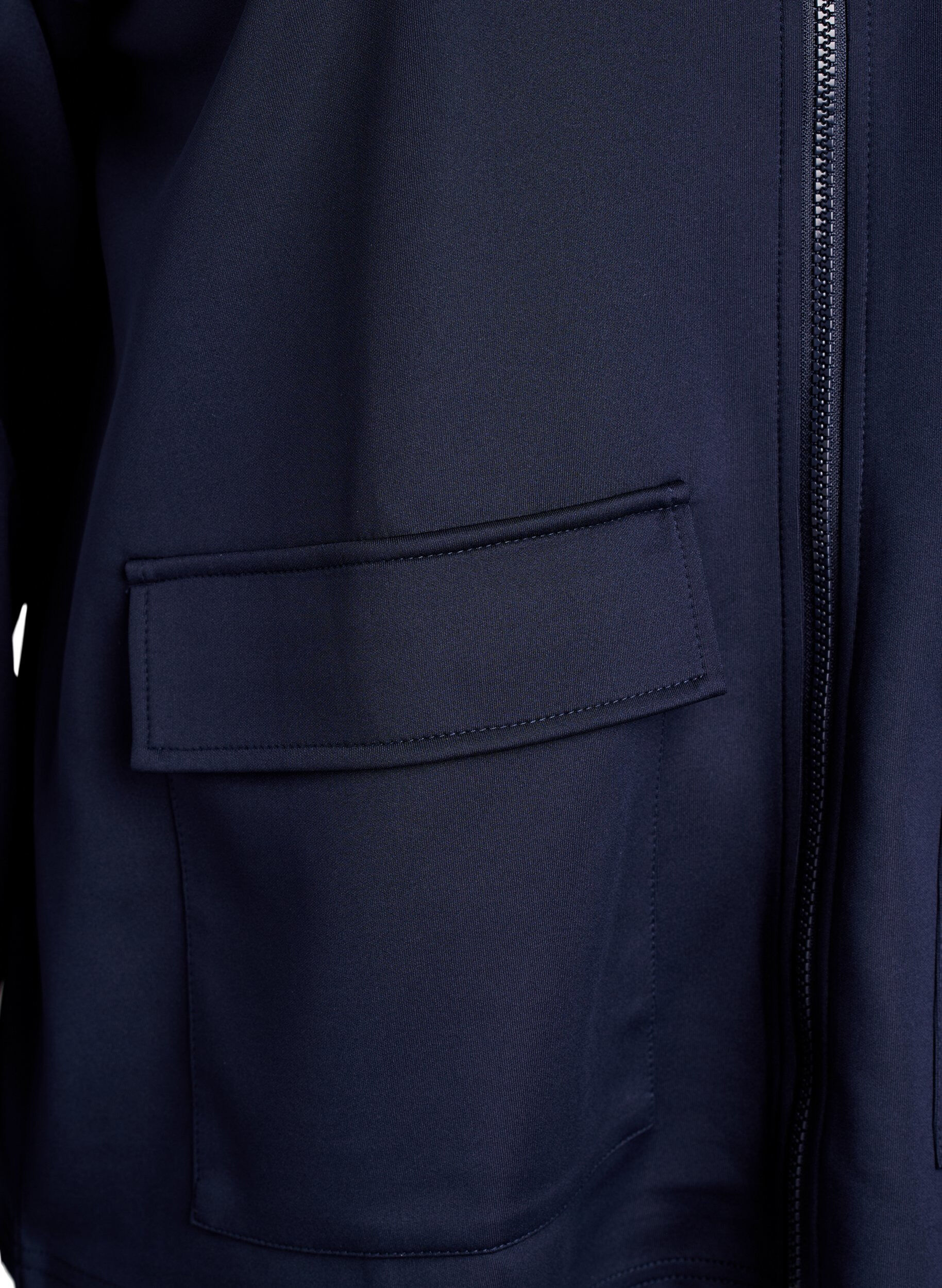 ZizziTrainingsjacke mit Streifen und Taschen, Blau, Packshot image number 3