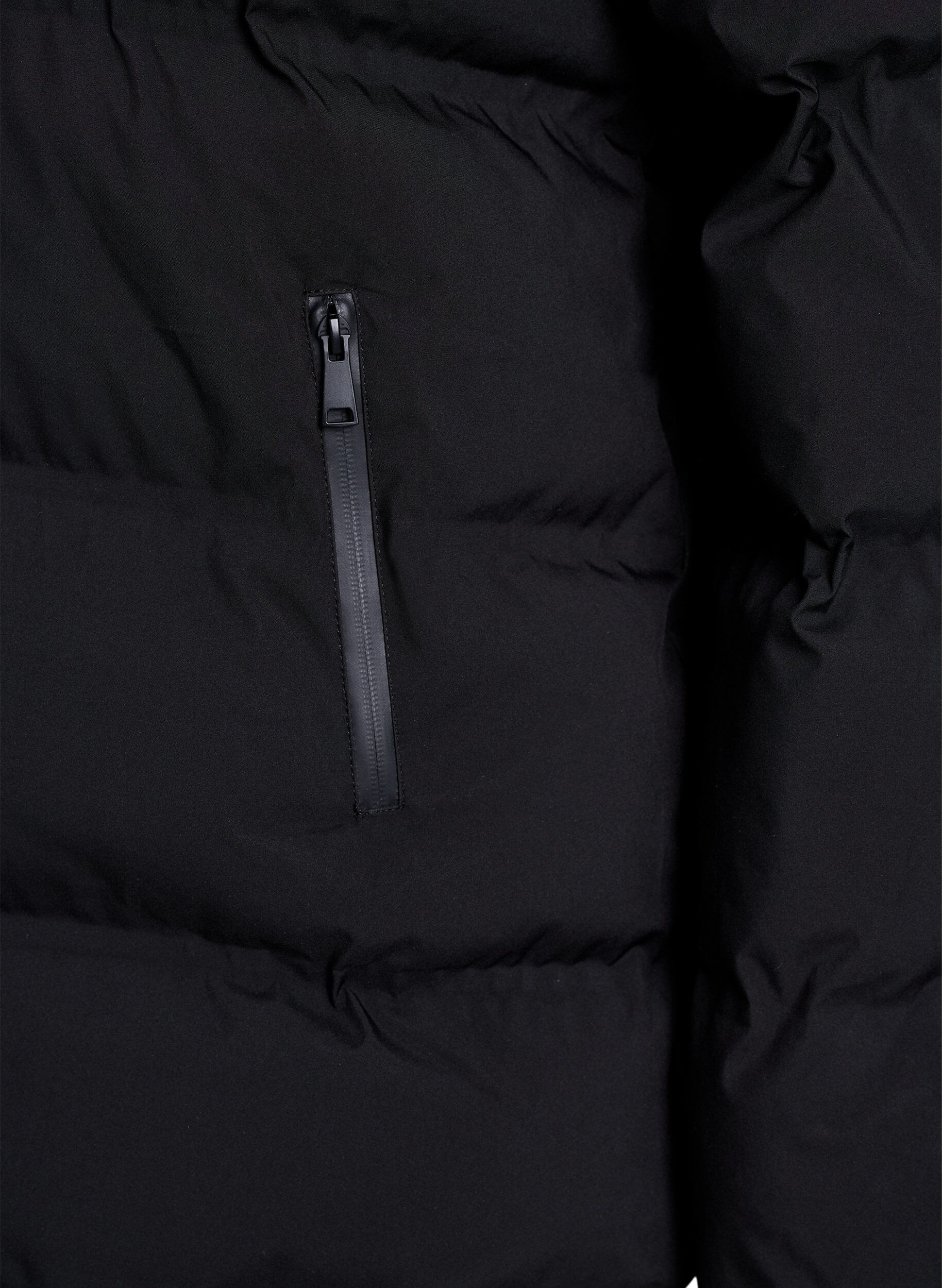 ZizziKurze Steppjacke mit abnehmbarer Kapuze, Schwarz, Packshot image number 3