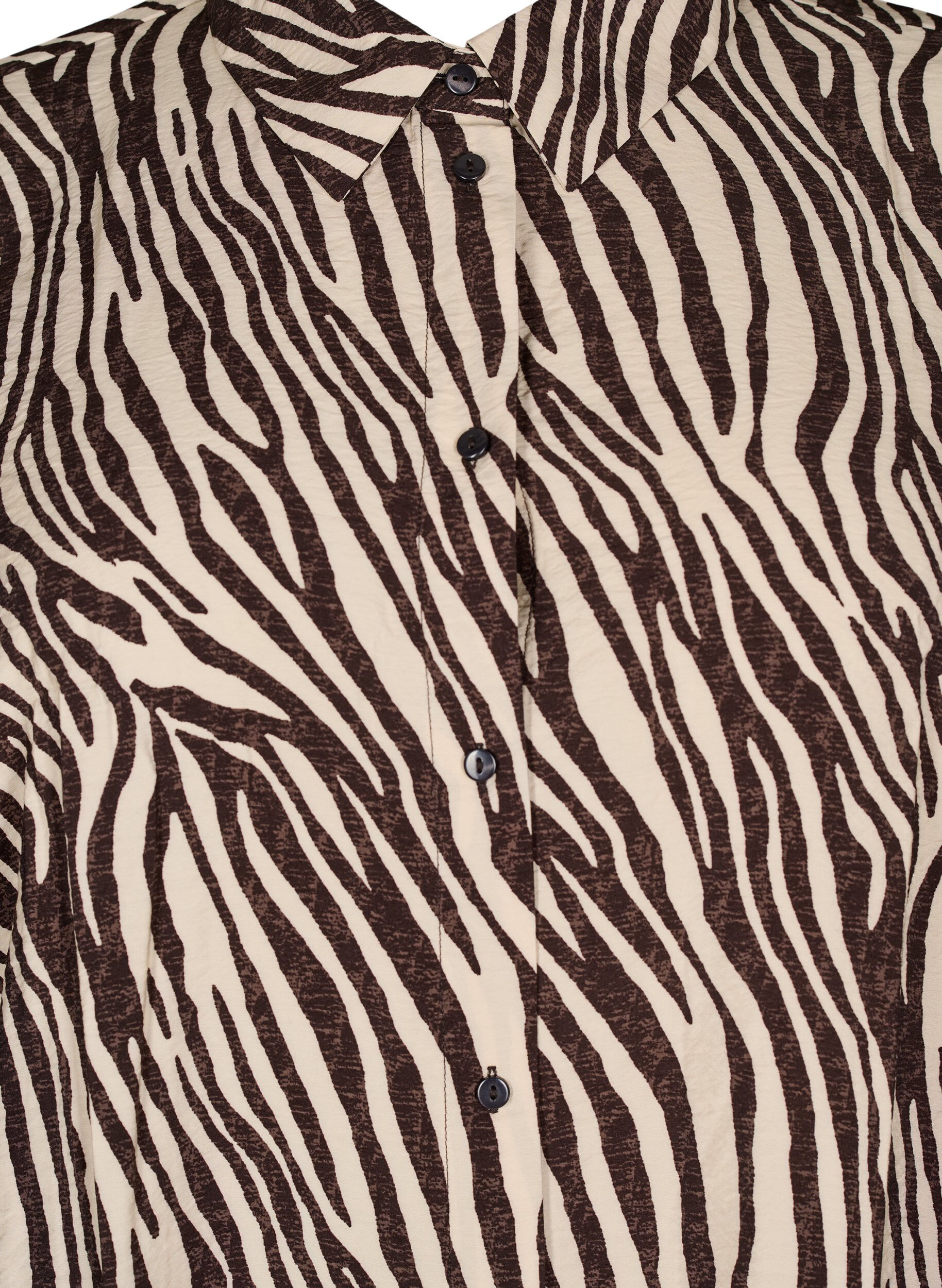ZizziLange Bluse mit Zebraprint, Braun, Packshot image number 2