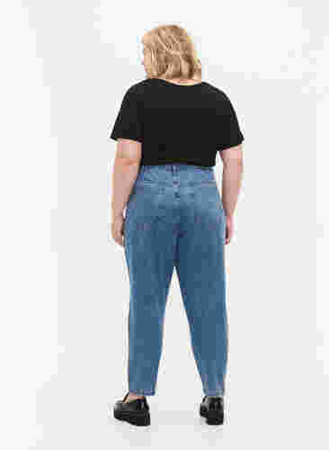 Cropped Gemma Jeans mit hoher Taille, Light blue denim, Model image number 1